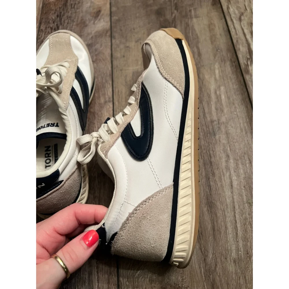 Women's Tretorn Kristine Sneakers Size 7 White Navy - Picture 11 of 14